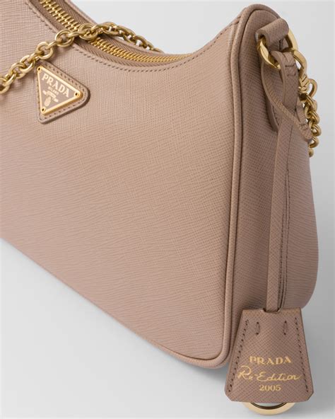 prada re-edition 2005 saffiano leather bag beige|Prada hobo nero leather.